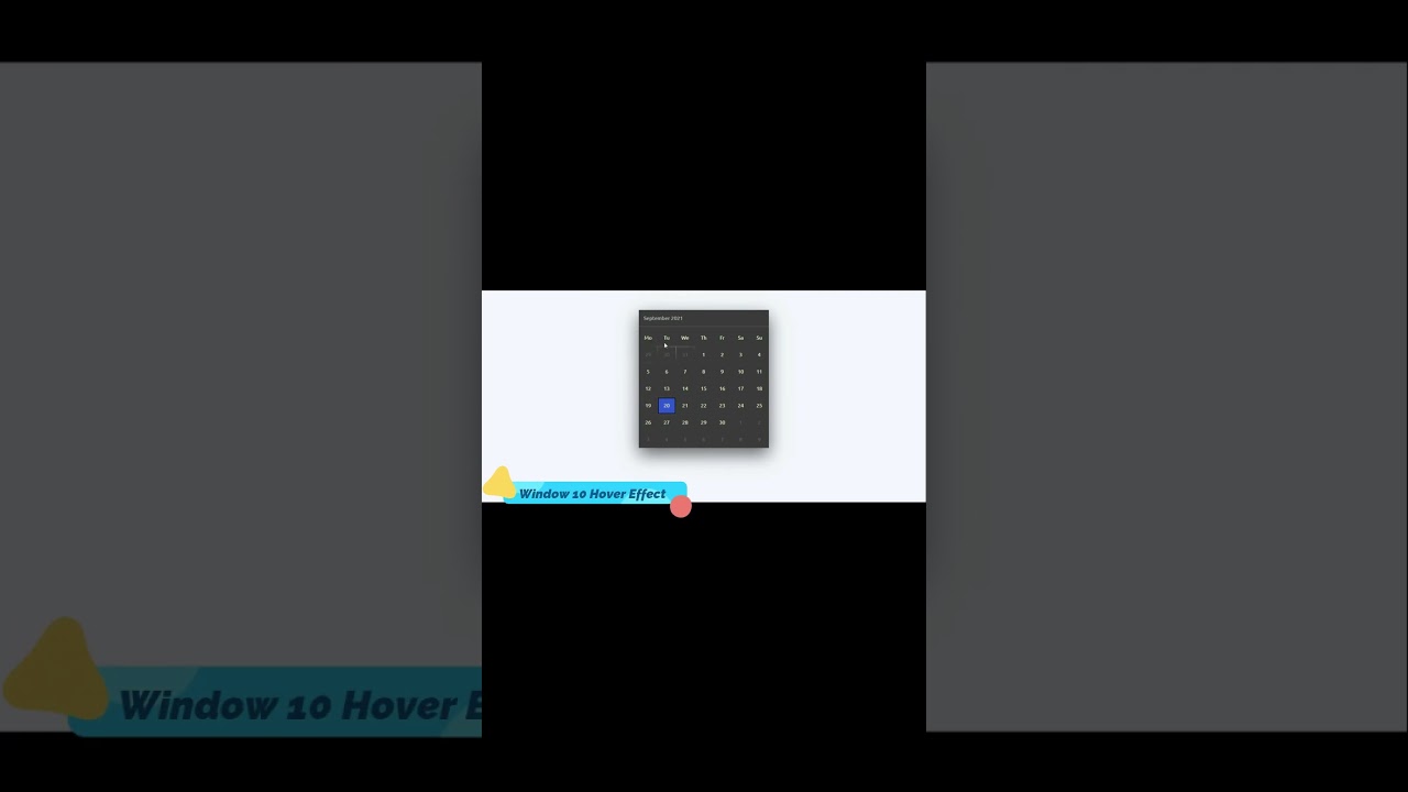 Build an Awesome Calendar Using HTML CSS and JavaScript | Mini Project Windows 10 style Tutorial