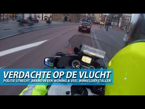 Verdachte op de vlucht. Brand in een woning. Winkeldiefstallen. Politie Utrecht