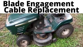 How To Replace The Blade Engagement Cable On A Sears Craftsman LT 1000 Riding Mower