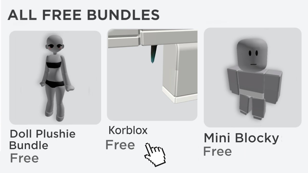THE ULTIMATE WAYS TO BE A DOLL PLUSHIE, MINI ROBLOX AVATAR + KORBLOX!😱 (FOR ACTUALLY FREE)