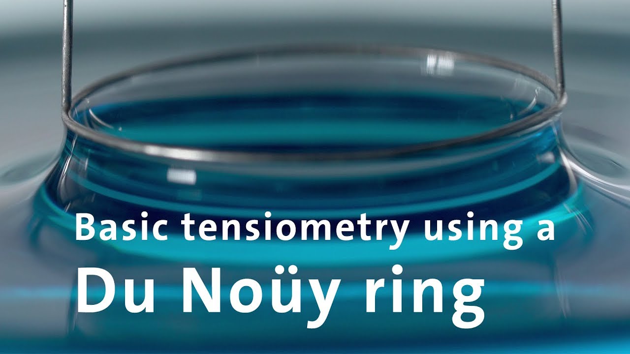 Basic tensiometry using a Du Noüy ring measure surface tension and interfacial tension