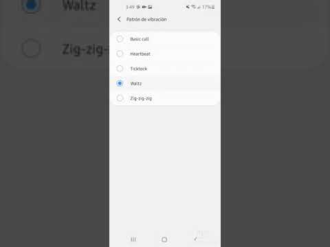 vibration pattern on settings