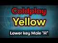 yellow - coldplay (karaoke low key male)