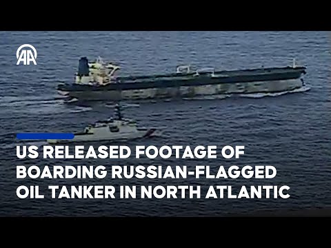 US released footage of boarding russian-flagged oil tanker in North Atlantic
