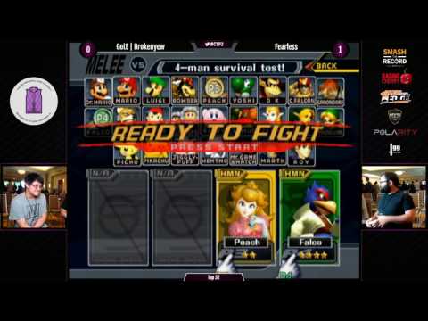 Come To Papa 2 Melee - GoTE brokenyew (Peach, Fox) vs Fearless (Falco) - Top 32