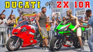 Download lagu Franklin's Ducati vs Adam's ZX10R BIKE RACE in GTA 5! Who Wins? 🏍️💨| Gta 5 In Telugu mp3 Download lagu Franklin's Ducati vs Adam's ZX10R BIKE RACE in GTA 5! Who Wins? 🏍️💨| Gta 5 In Telugu mp3