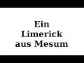 Ein Limerick Aus Mesum Literarische Schätze Der Heimat