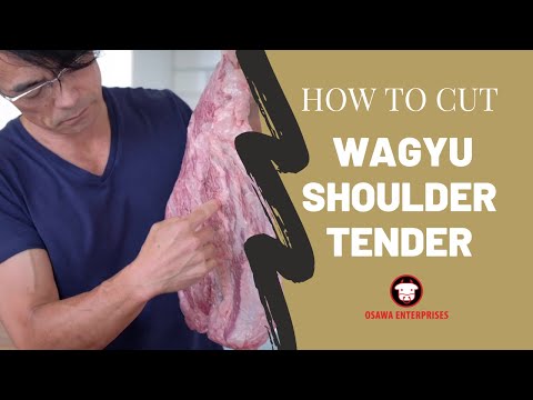 Người bán thịt Nhật Bản trình diễn CÁCH cắt thịt vai Wagyu Úc e Nhật Bản