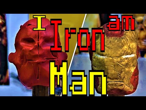 Iron man clay sculpture