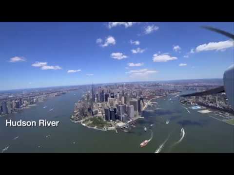 Flight Over the East River - New York City