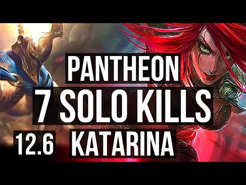 PANTHEON vs KATARINA (MID) | 2.3M mastery, 7 solo kills, 300+ games, Dominating | BR Diamond | 12.6