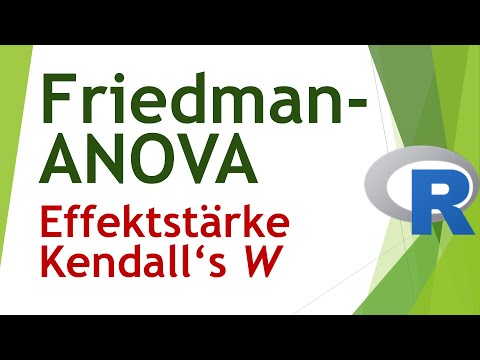 Friedman-Test in R - Effektstärke Kendall's W