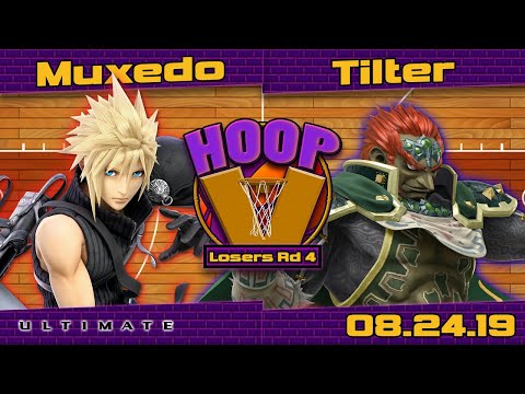 Muxedo (Cloud) vs. Tilter (Mario, Ganon) - Losers Rd 4 - Hoop V