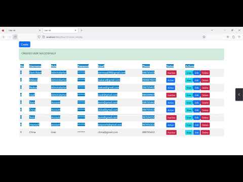 B103-Web application development-Edit and delete user