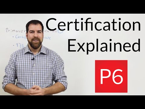 Primavera P6 Certification Explained