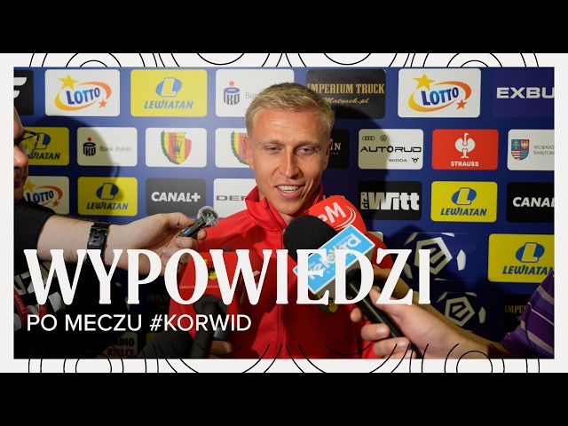 Dawid Błanik i Nono po meczu Korona Kielce - Widzew Łódź 1-0 (15.05.2026)