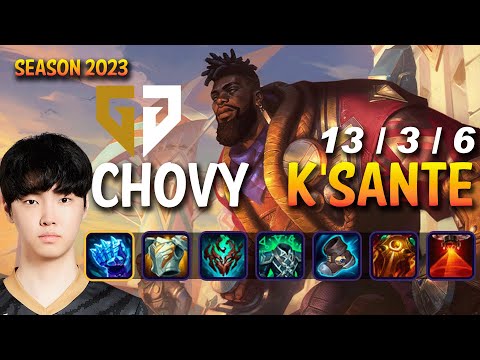 GEN Chovy K'SANTE VS RAMMUS Top - Patch 13.14 KR Ranked