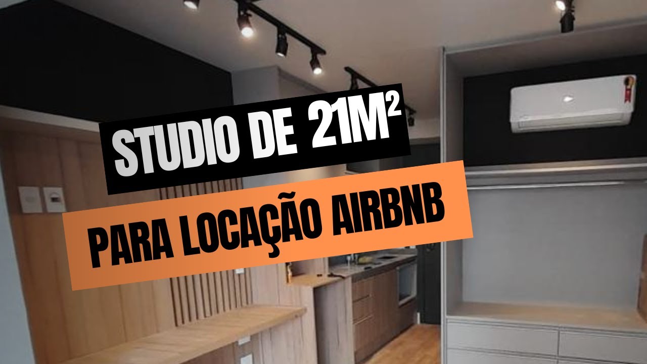 Tour por um Apartamento Studio de 21m para Airbnb - Arquiteto Glaucio