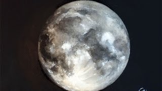 Watercolor and White Gouache Moon Painting Demonstration