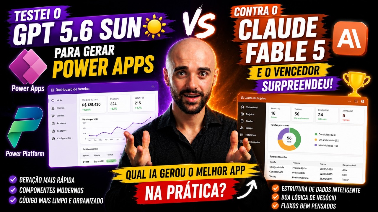GPT-5.6 Sol vs Claude Fable 5 no Power Apps: A Diferença Foi Absurda