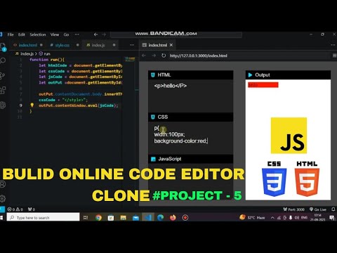 Bulid Online Code Editor Clone Using Html And Css Javascript