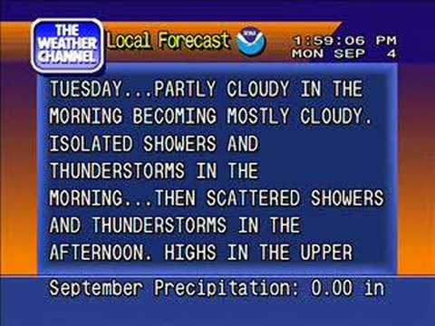 WeatherSTAR 4000 Emulator Clip: 1:58 PM - 9/04/06