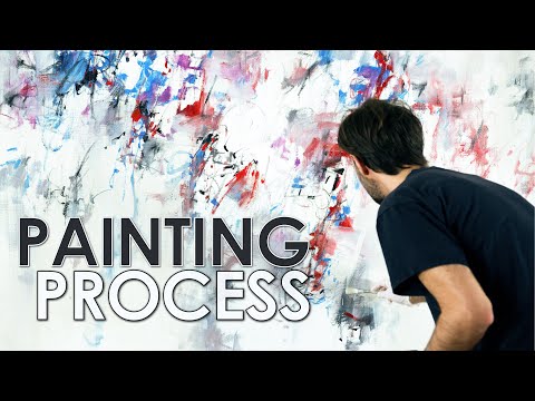 F. D'Adamo - Painting Process, Making of Scilla (Abstract Expressionism, Lyrical Abstraction, ASMR)