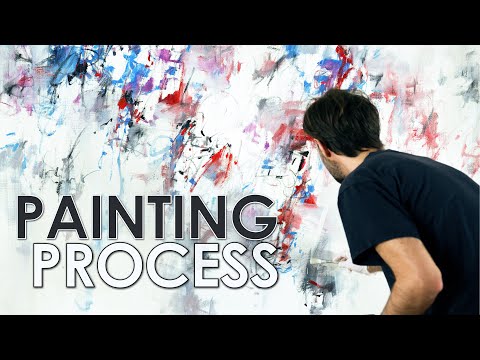 Painting Process, Making of Scilla (Abstract Expressionism, Lyrical Abstraction, ASMR)