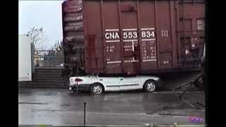preview picture of video 'Train crash Mont-Joli sept. 1998'