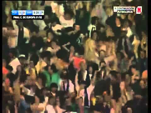 1992 European Cup Final - FC Barcelona 1-0  Sampdoria (Ronald Koeman Freekick Goal)