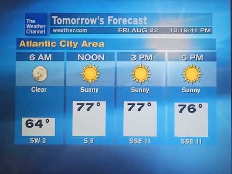 WeatherStar XL Simulator August 22, 2025 Atlantic City NJ
