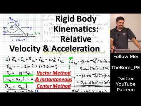 Rigid Body Kinematics: Relative Velocity & Acceleration | Instantaneous Center of Zero Velocity