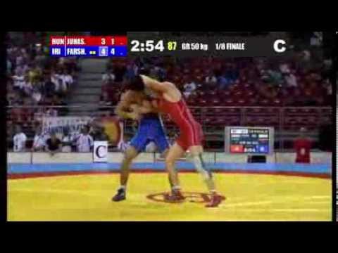 F.Isvand (IRI) vs B.Juhasz (HUN) 50kg 1/8 final - GR - 2013 Junior World Championships