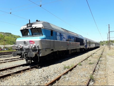 La CC 72049 arrive en gare de Cahors pour effectuer des essais dans la région