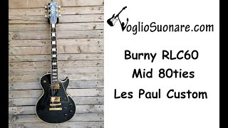 Video thumbnail for 1980s Burny Japan RLC-60 Les Paul Custom Electric Guitar by WelcomeGuitars