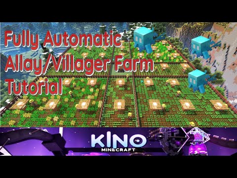 The easiest automatic food farm; Minecraft⛏️ Huge Allay powered automatic villager farm tutorial