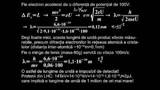 Relaţia de Broglie. Difracţia electronilor. Legea Bragg.