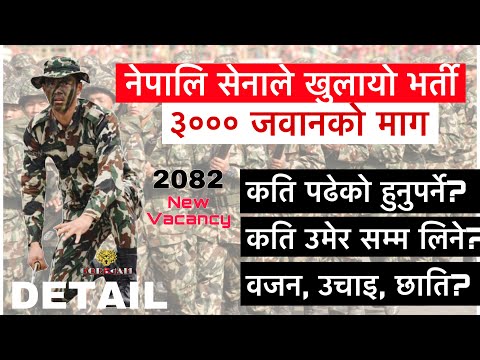 NEPAL ARMY NEW VACANCY DETAIL / GORKHALI