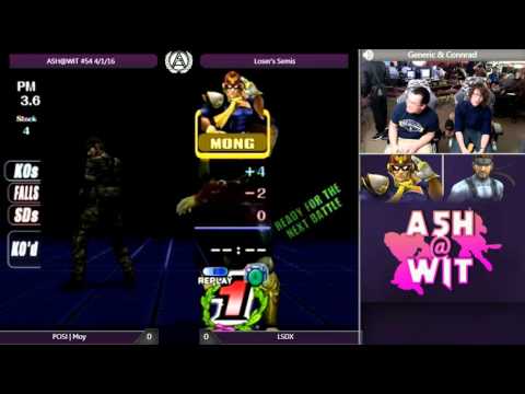 Posi | Moy (Falcon) vs LSDx (Snake/Roy) - ASH@WIT #54 Project M Loser's Semis