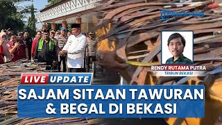 500 Senjata Tajam Dimusnahkan Polres Metro Bekasi Kota, Hasil Sitaan Kasus Tawuran dan Begal