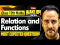 Class 12 Maths Relation And Functions Most Important Questions Wake Up With Ushank Sir
