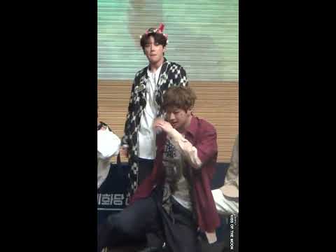 180506 홍대 미화당 팬사인회(동서울아트홀) 감각, 무릎 아픈 준이T^T