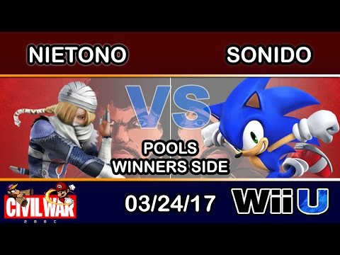 2GGC: Civil War - DNG | Nietono (Sheik) Vs. PG | Sonído (Sonic) Pools Winners Side - Smash Wii U