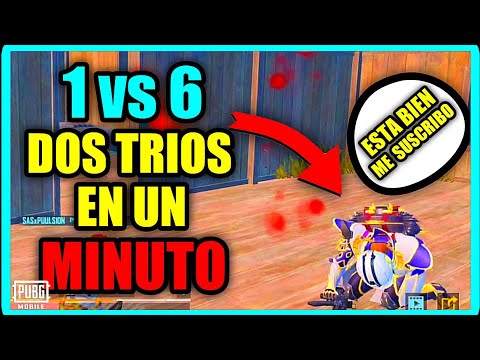 1 vs 6 en PUBG MOBILE 🔥/ ASI ME BAJÉ A DOS TRIOS AGRESIVOS EN UN MINUTO