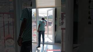 ชุดประตูบานเปิดแบบมีบังใบพร้อมติดมือจับดิจิตัล