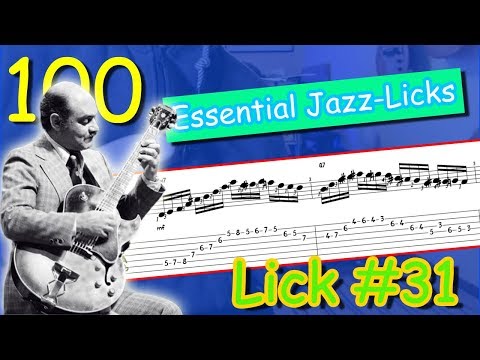 100 essential jazz-licks - lick #31 (guitar lesson with tablature)