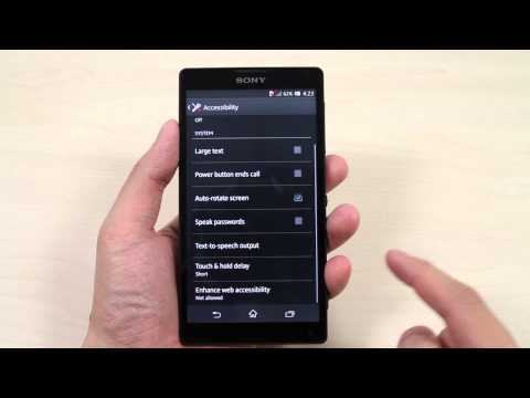 How to change your display and text size on Sony Xperia ZL