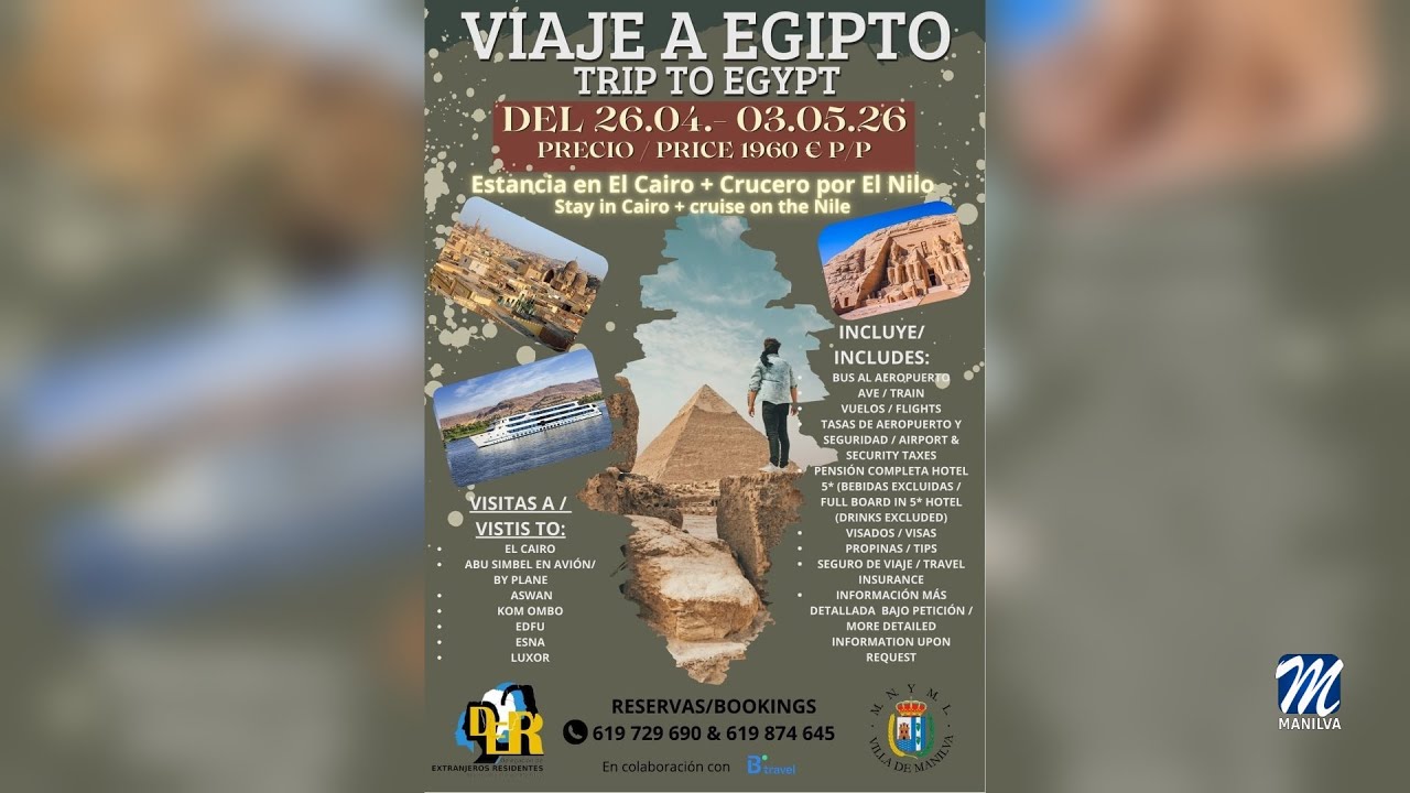 Extranjeros organiza un viaje a Egipto