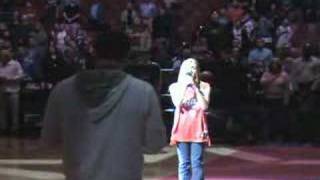 Ashley singing the National Anthem @ Philadelphia 76ers