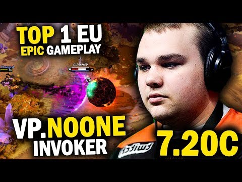 TOP 1 EUROPE NOONE INVOKER VS TIDEHUNTER MID!! DOTA 2 PATCH 7.20C